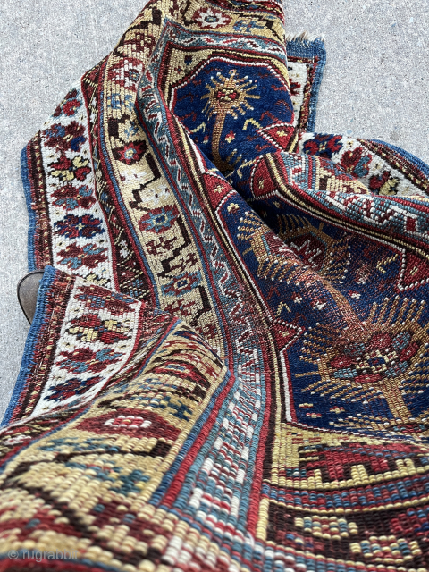 Makri rug.  Complete, original sides and kilim ends.  Greate color and above average condition at this age, with slight wear spot in the central field. Recently cleaned.   Offering  ...