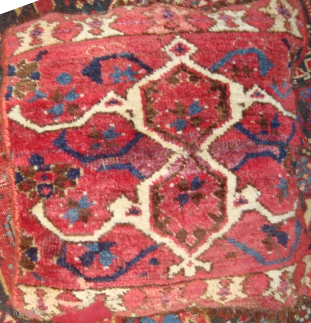 Antique Beshir fragment, 2 pieces sewn together. Fat pile, great colors. -- Please contact me directly at johnbatki@gmail.com               
