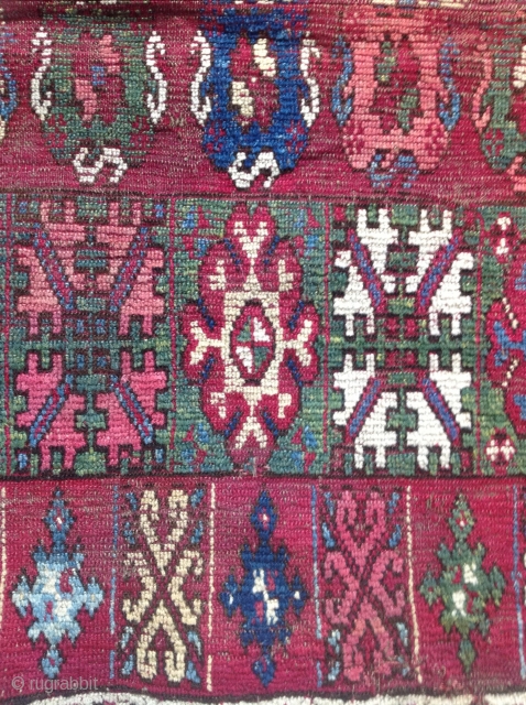 Early 19th century Rabat or Casablanca carpet fragment                         