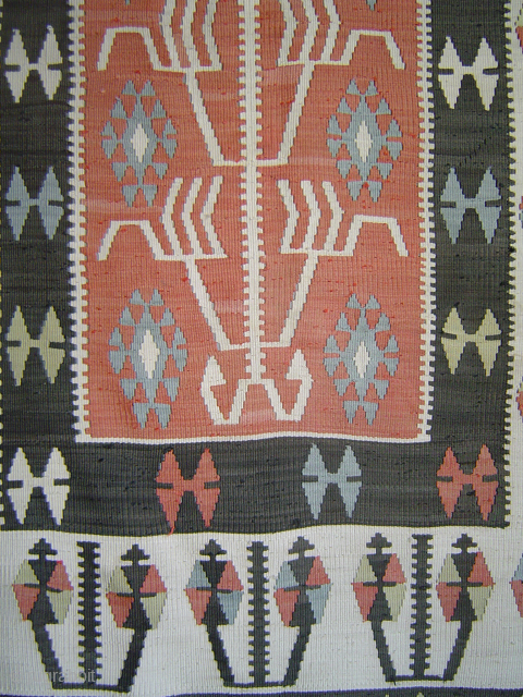 Silk Tree of Life prayer kilim, Anatolia, probably Kaiseri, 85 x 138 cm. -- Ex John Collins.
johnbatki@gmail.com                
