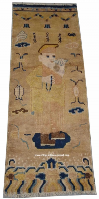 S/N: N0097 ninghsia antique carpet
circa:150years
1.58 X 0.58 m (62in.X 23in.)

                       