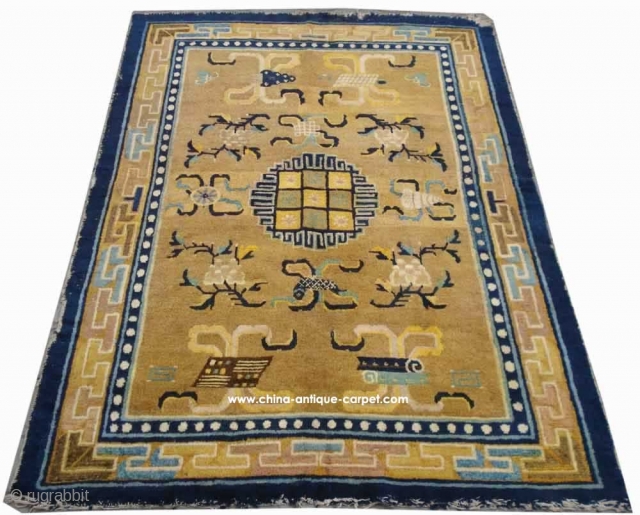 S/N: N0098 ninghsia antique carpet
circa:150years
1.35 X 1.94 m (53in.X 76in.)                       