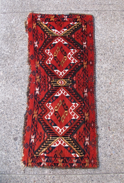 Bashir Torba with Ikat design, 1' 5" x 3' 2", 19th Century                     