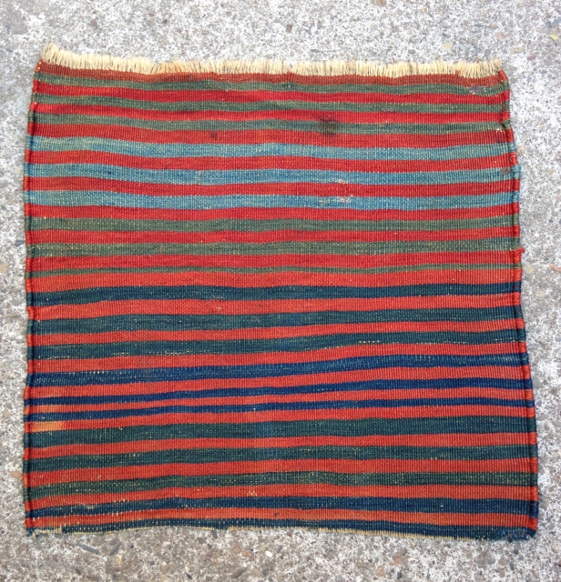 Kilim fragment, 2' 2" x 2' 2", Late 19th century                       