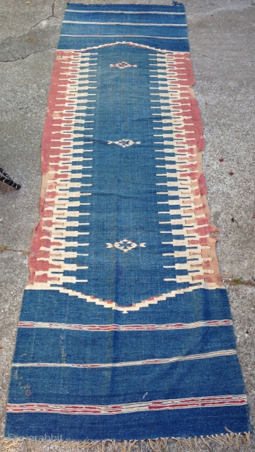 Aleppo Syrian Kilim, 19th Century, 3' 1" x 9' 4"                       