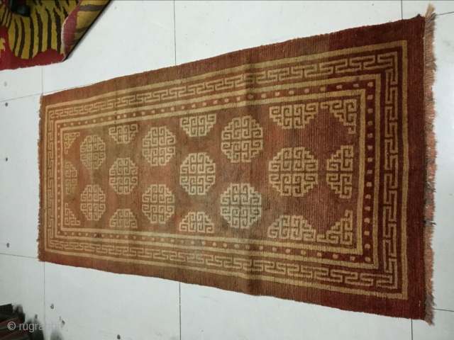 Around 1930, Tibetan carpets, s size 165 cmx85cm, warp weft wool, price concessions
                    