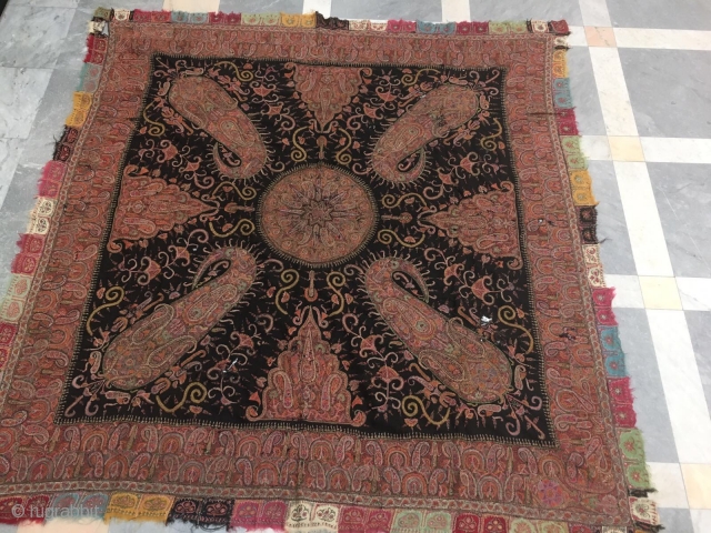 Antique Kashmir Shawl square                             