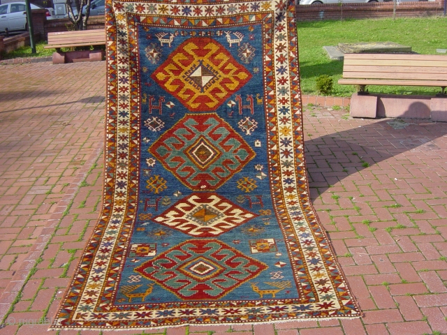 full pile kazk carpet with nice design.and orginall colours                        