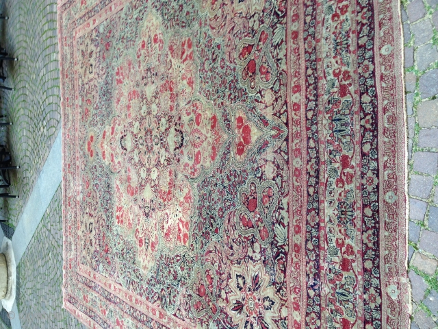 kerman lavar,antique,380x336 cm.                              