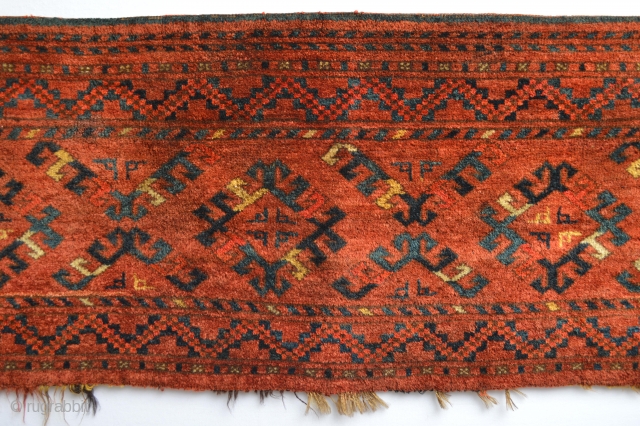 This Rare Designed Turkoman Is Availible after cleaning ,19th century 
Fullpile Beautiful Colors                    