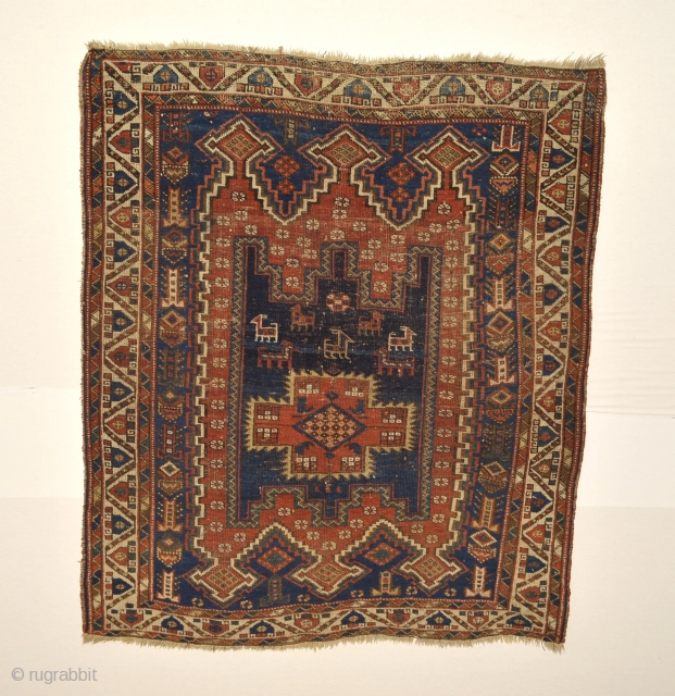 Gorgeous Antique 19th century Small Afshar Tribe rug 
size 143 x 126 centimeter all natural good colors                