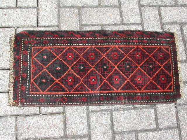 antique small Baluch 78x36 cm end 19 th century

very soft wool                      