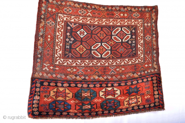 Stunning End 19th century Luri Storage bagfce with mixed technique
all Natural dyes Beautiful Tribal Patern 
Ready to display on your beautiful wall at home or office 
size aprox 105 x 85 centimeters  ...