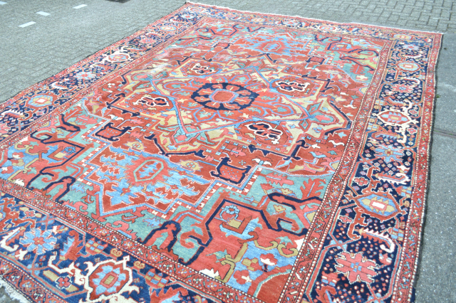 Fabulous Antique Serapi Heriz region rug  available for your projects 
10 x 13 ft                  