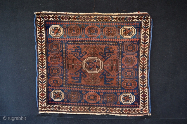 beautiful late 19th century Baluch Bagface 
size 83 x 74 centimeters                      