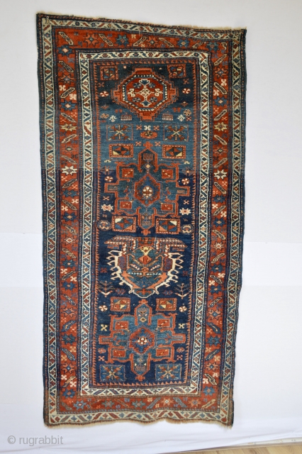 Top piece Antique small Nort west area small rug
Heriz area Wool on wool foundation and super all natural colours..              