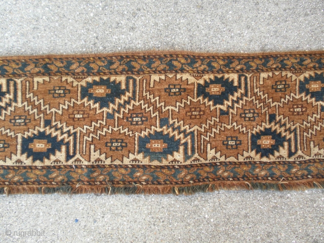 Antique Ersari
Good wool and condition colors are natural
size 163 x 37 cm                     