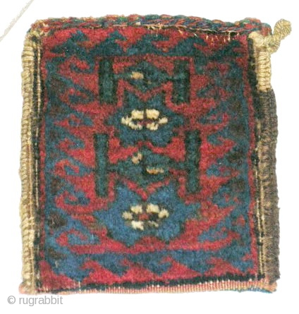 North of Iran origin Kelar-dasht( the place covered with Forest,green mountains and wide fields)funny small woman knotted bag,wool on wool,mint condition,size:019cmx0.17xm,circa 1920,all natural colors         