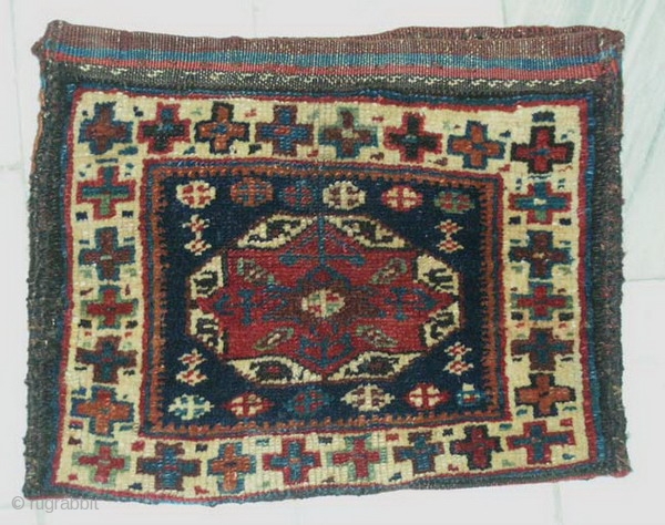 Persian Small Knotted Chanteh,origin North west of Persia.
Varamin area Shahsavan tribal,circa 1900  size 0350cmx0.25cm wool on wool
mint condition with all Natural colors.
          