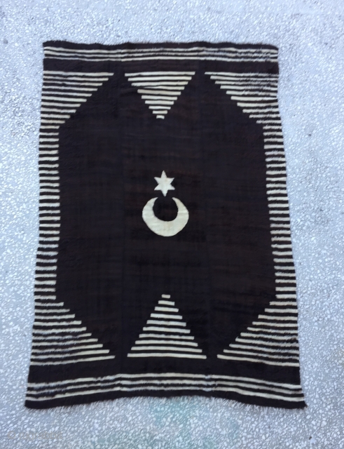 Anatolian Goat (Angora Wool)Hair Siirt Blanket  Size:178x122 cm                        