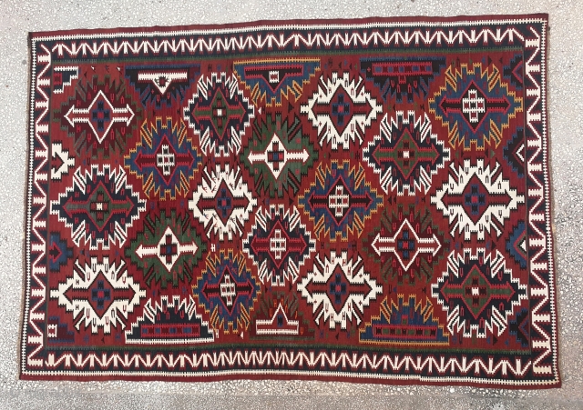 Caucasian Kuba Kilim 19th Century size:244x170cm / 8'x5'7"                         