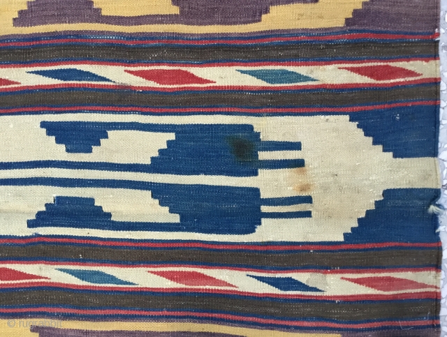 Caucasian Fragment Kilim Mid 19th Century
Size:158x193cm / 5’8x6’4”                         