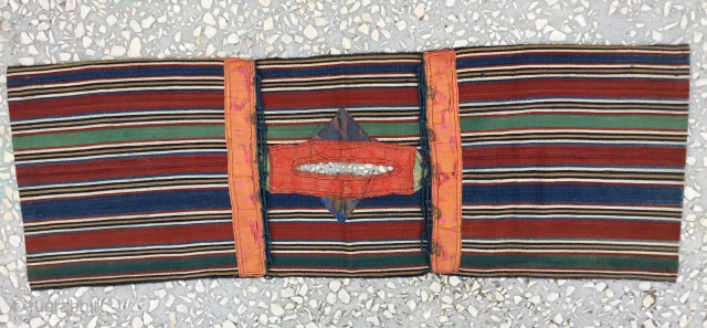 Small Shahsavan silk saddle bag, Circa 1900, in good condition, fine quality Size/ 25x75cm/10x30inches                   
