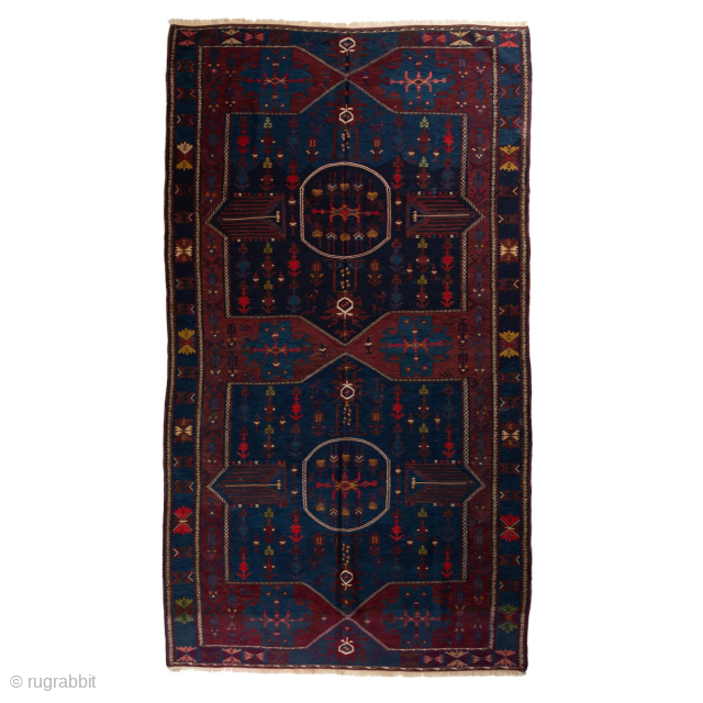 Antique Caucasian Avar Kilim, Circa 1900, 5 x 8’10 Ft.                       