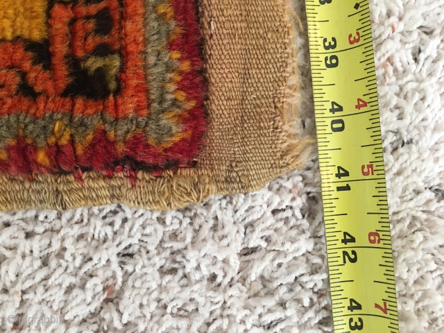 Turkish Prayer Rug Melas

Measuring 41" X 57"  this fine old Turkish prayer needs a good cleaning and minor repairs.  Very nice old carpet        