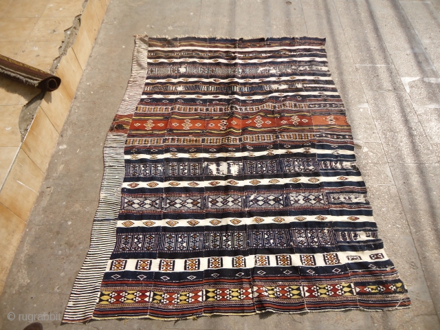 Beautiful Arkila Kilim Frag with great colors and fine weave,good age,As found.Size 6'10"*5ft.E.mail for more info and pics.               