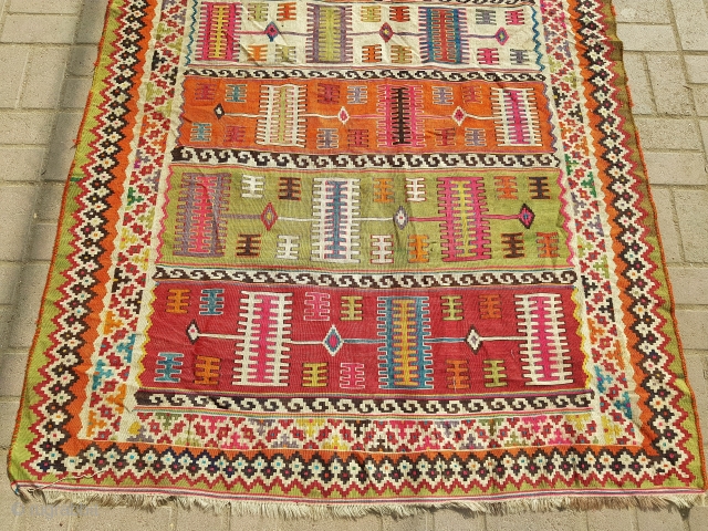 Qashqai Kilim,very finely woven,good colors and condition without any repair.E.mail for more info and pics.                  