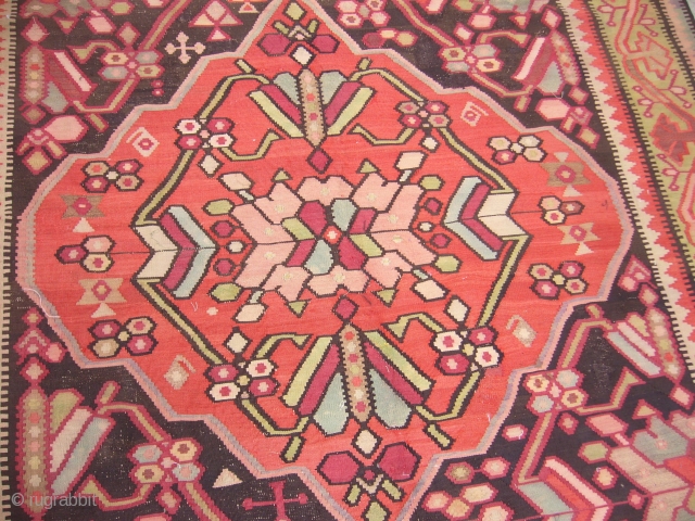 19th Cen Supereb Bijar Long Kilim ?,Very good,colurs and nice condition.Very Rare and supereb pce,Hand washed ready for the display,E.mail for more info.          