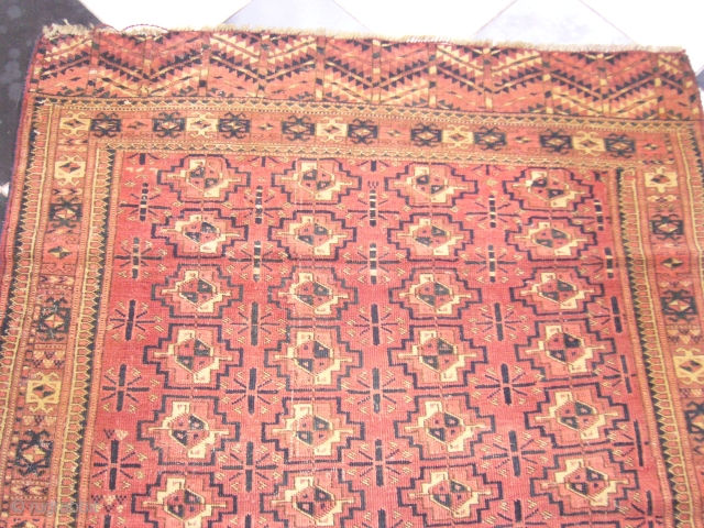 Very fine Teke Rug,good condition two small old reapirs done perfctly,very fine weave,in very good condition,Size 5*3'6".Handwashed ready for use,E.mail for more info.          