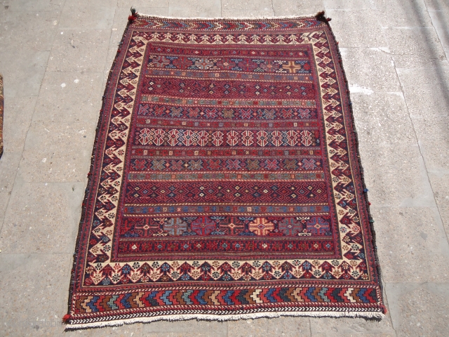 Beautiful Afshar Flatwoven Pannel,with good colors and condition.Without any repair or work done.very nice pce with an excellent design.Size 5'1"*4'.E.mail for more info.          