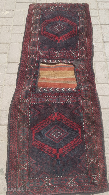 Baluch Khorjin with good colors and fine weave,kilim backing,nice design and colors.Size 5'3"*1'11".E.mail for more info and pics.               