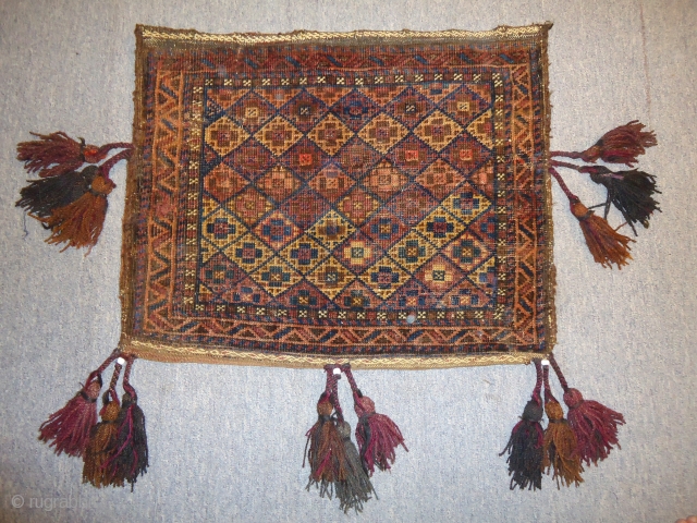 Beautiful Baluch Bagface with good colours and original backing.Handwashed Ready for the display.                    