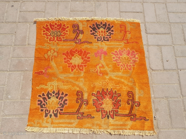 Tibet mat with good age colors and design, all original.E.mail for more info and pics.                  
