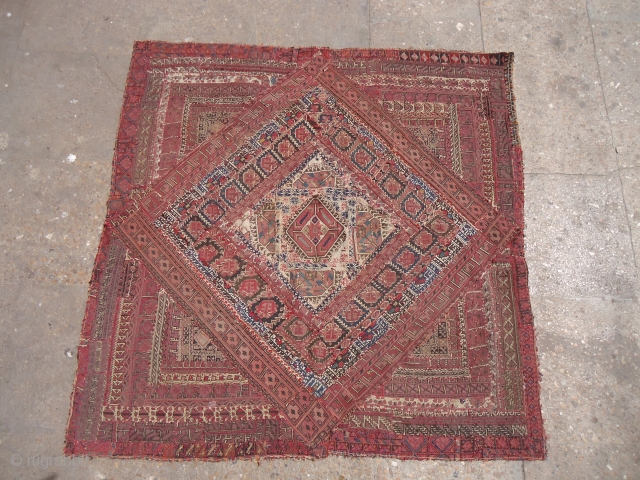 Early Greek Large Textile with good colors,design and condition.Very fine fine work.Size 3'3"*3'2".E.mail for more info and pics.               