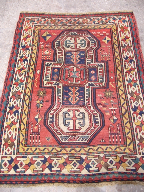 Caucasian Sewan (Sevan) Kazak Rug, Good Condition and dyes,E.mail for more info.                     