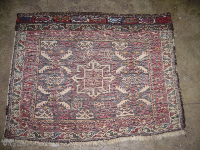 Super Fine Qashqai Bagface with Shirvan weaving,all natrul dyes,very fine weave.E.mail for more info.                   