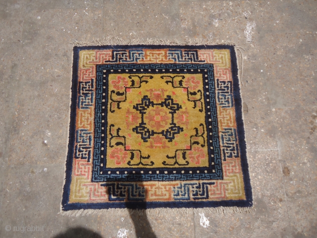 Chinese or Tibet Mat,nice colors,condition and age.Size 2'*1'11.E.mail for more info and pics.                    