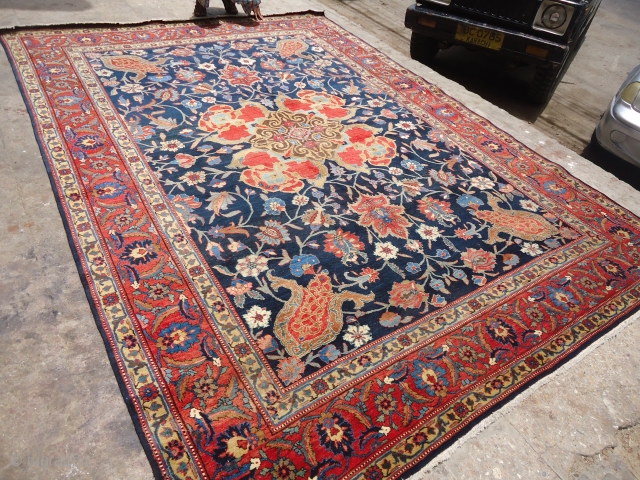 Beautiful Persian Rug with great colors and design,fine weave,good condition.Size 13*10 Ft.Ready for the floor.E.mail for more info.               