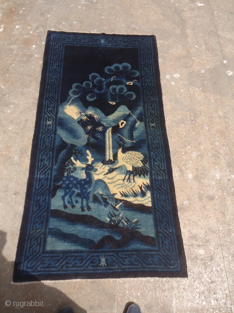 Chinese Peking Rug in Perfect Condition,beautiful drawing and colors,good weave and age,without any repair or work done.Size 6'2"*3ft.E.mail for more info and pics.          