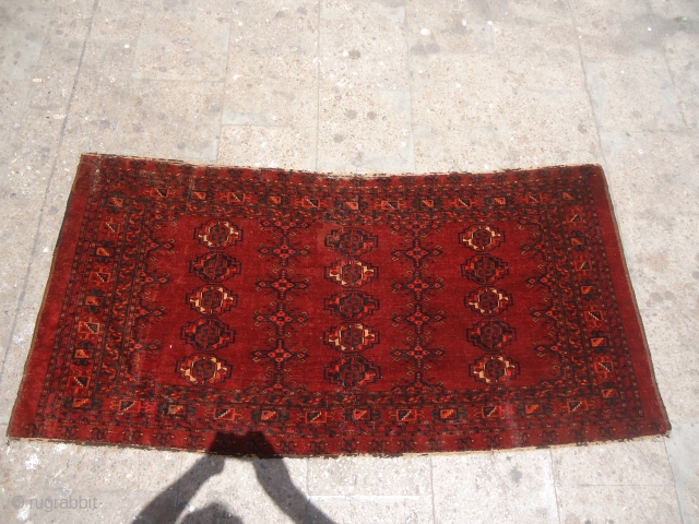 Central Asian Large chuval with nice desigen and fine weave,old repairs done,as found.E.mail for more info and pics.               