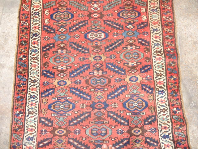 Antique Kurdish Rug,beautiful desigen and nice colours and very good condition,Wool on wool,Size 7'3"*3'8".E.mail for more info.                