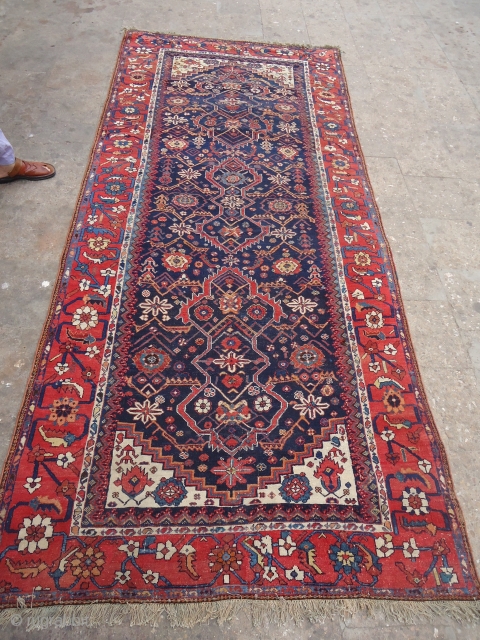 S.W Persian ?.rug with good colors and design,nice pattern,Resonable condition,with some old repairs.Ready for the floor.Size 10*4'6".E.mail for more info.             