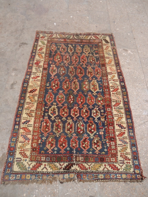 Marsali Shirvan Rug as found with good colors and design,Size 5'9"*3'9".E.mail for more info and pics.                 