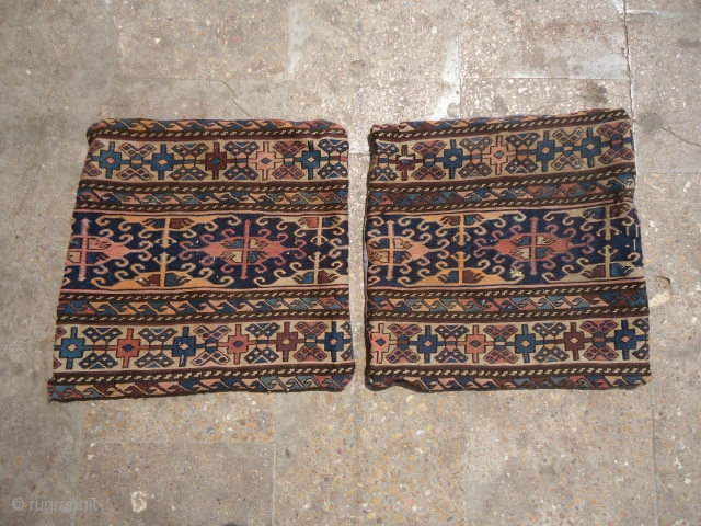  mafrash end panels. Pair with very fine weave, and desigen,good age, some synthetic colors. E.mail for more info and pics.            