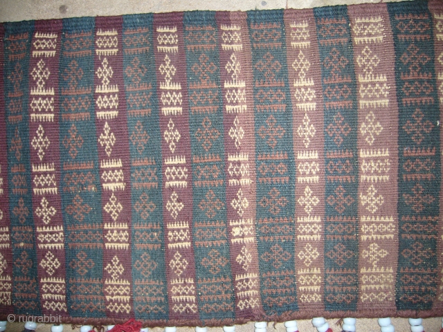 Supereb Sistan Baluch Tent Band or trapping,with original beads and ornament,very fine weave,nice colours,good desigen.                  