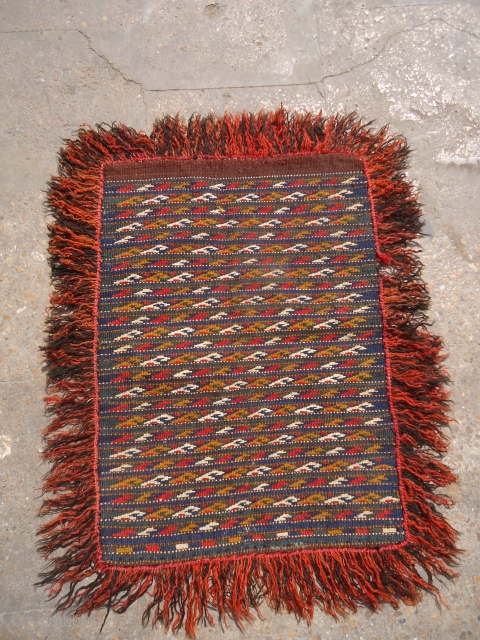 Flatwoven saddle panel.All original,all natrul dyes,wool on wool.Excellent condition.Size Email for more info.                    